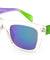 Classic Plastic Clear Frame Color Mirror Sunglasses
