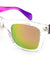 Classic Plastic Clear Frame Color Mirror Sunglasses
