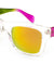 Classic Plastic Clear Frame Color Mirror Sunglasses