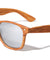 Spring Hinge Wood Pattern Print Color Mirror Classic Wholesale Sunglasses