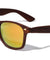 Spring Hinge Wood Pattern Print Color Mirror Classic Wholesale Sunglasses
