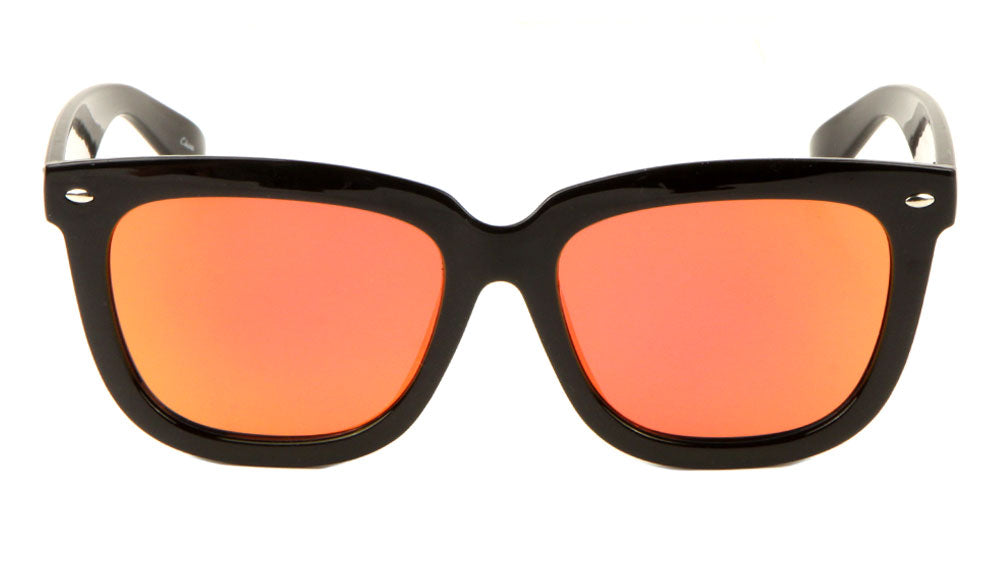Classic Color Mirror Metal Accent Sunglasses Wholesale