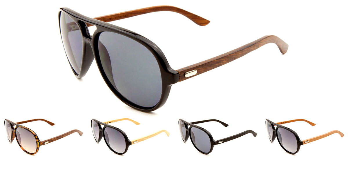EKO Aviators Wood Sunglasses Wholesale