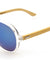 EKO Aviators Wood Sunglasses with Color Mirror Lens