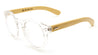 EKO Retro Clear Wood Glasses Wholesale