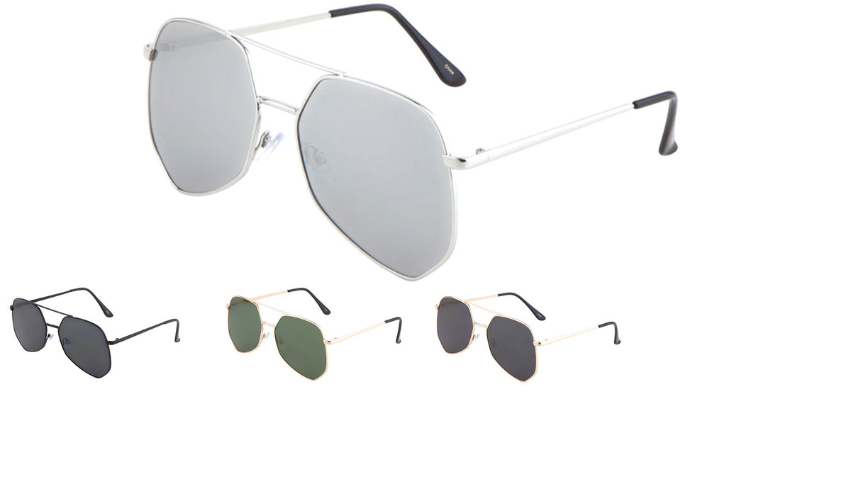 Angled Aviators Wholesale Sunglasses