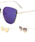 Rimless Color Mirror Cat Eye Wholesale Sunglasses