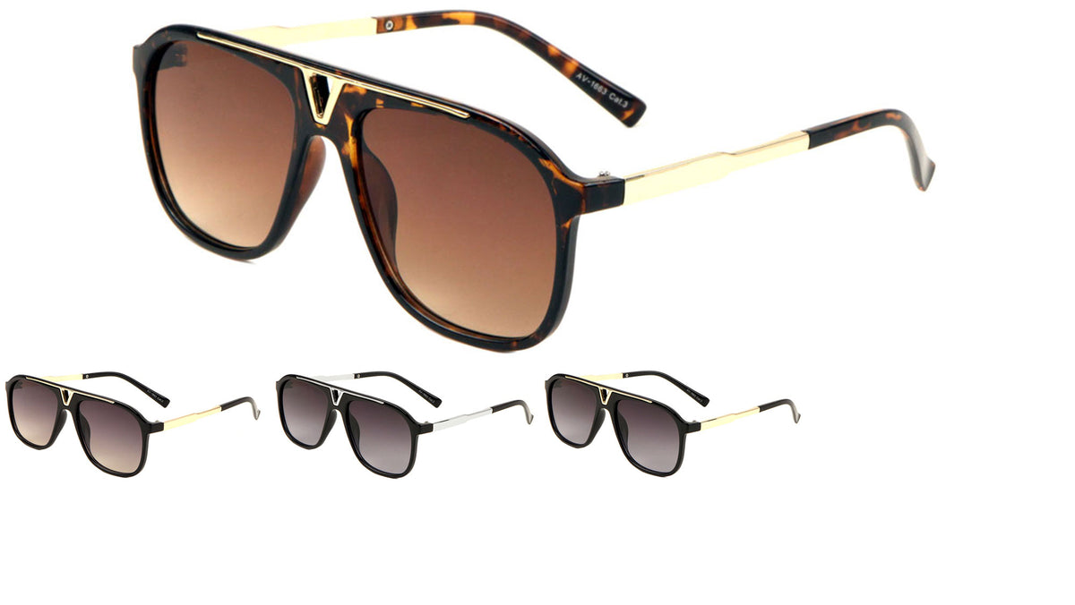 V Bridge Aviators Wholesale Sunglasses