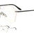 Rimless Angled Butterfly Solid One Piece Clear Lens Glasses