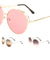 Rounded Aviators Oceanic Color Lens Wholesale Sunglasses