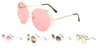 Rounded Aviators Oceanic Color Lens Wholesale Sunglasses