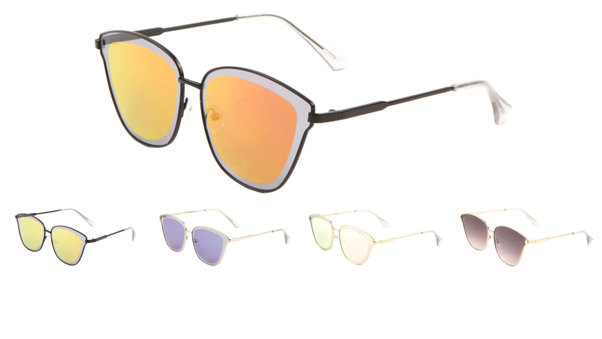 Retro Color Mirror Wholesale Bulk Sunglasses