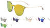 Rimless Solid One Piece Keyhole Nose Color Mirror Lens Bulk Sunglasses