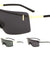 Small Rimless Shield Solid One Piece Lens Wholesale Bulk Sunglasses
