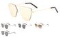 Cat Eye Angled Double Top Brow Bar Aviators Sunglasses Wholesale