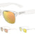 MICA Combination Crystal Frame Color Mirror Sunglasses