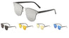 Semi-Rimless Retro Color Mirror Lens Wholesale Bulk Sunglasses