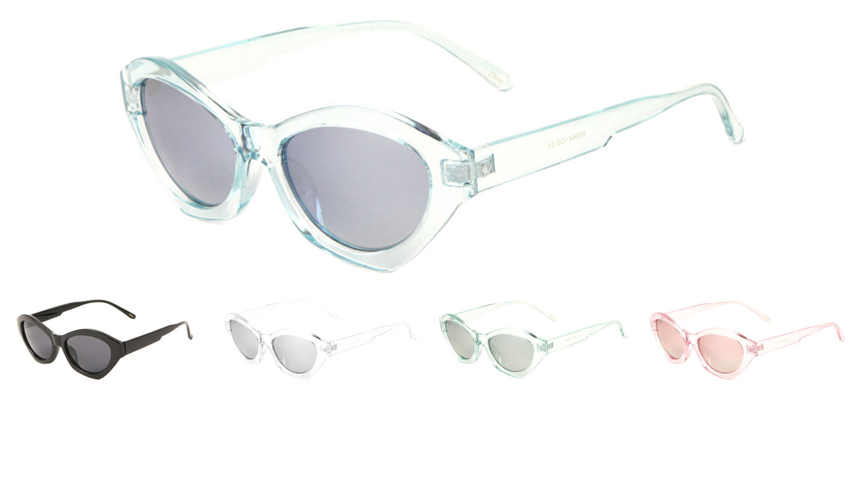 Angled Crystal Color Cat Eye Wholesale Sunglasses