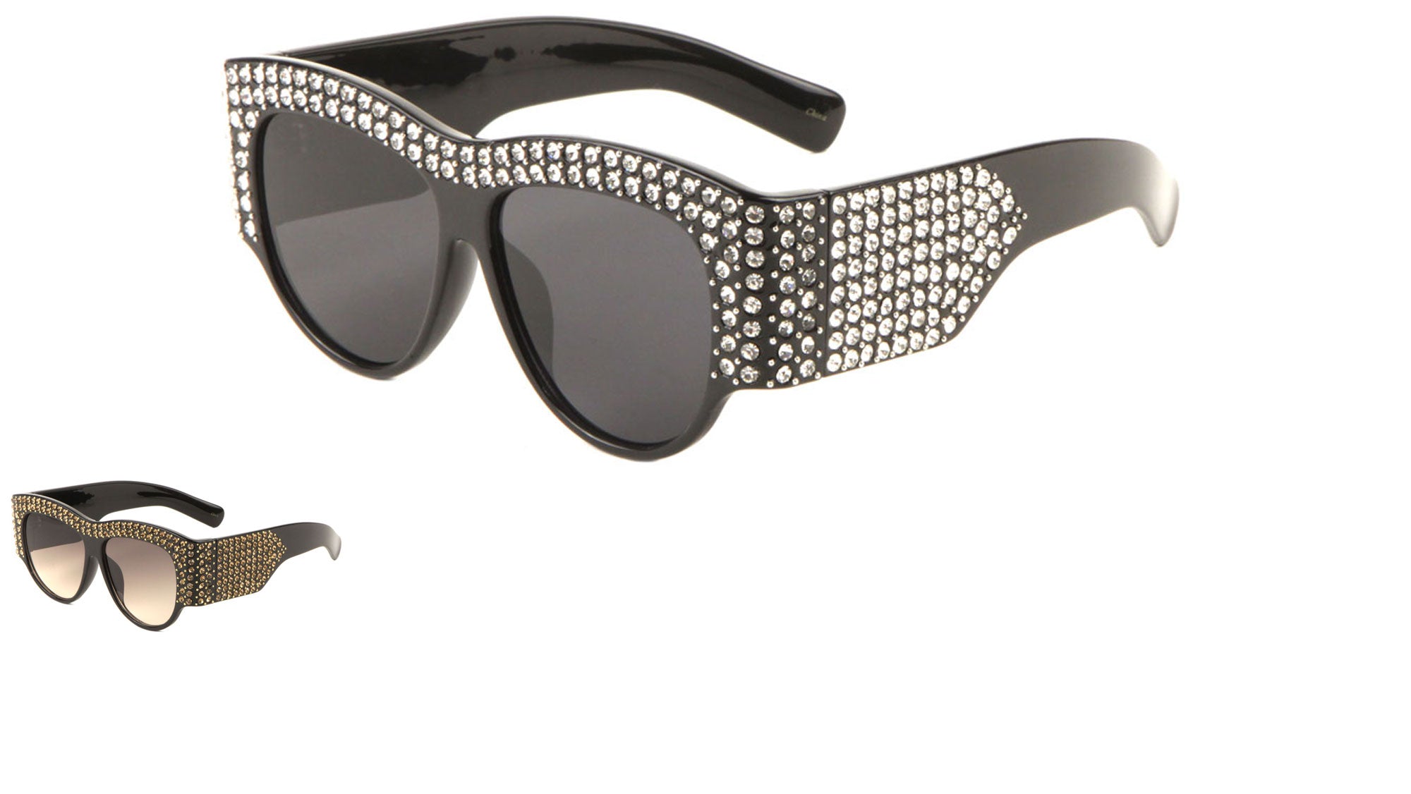 BP0226 Metallic Oval Wholesale Sunglasses - Frontier Fashion, Inc.