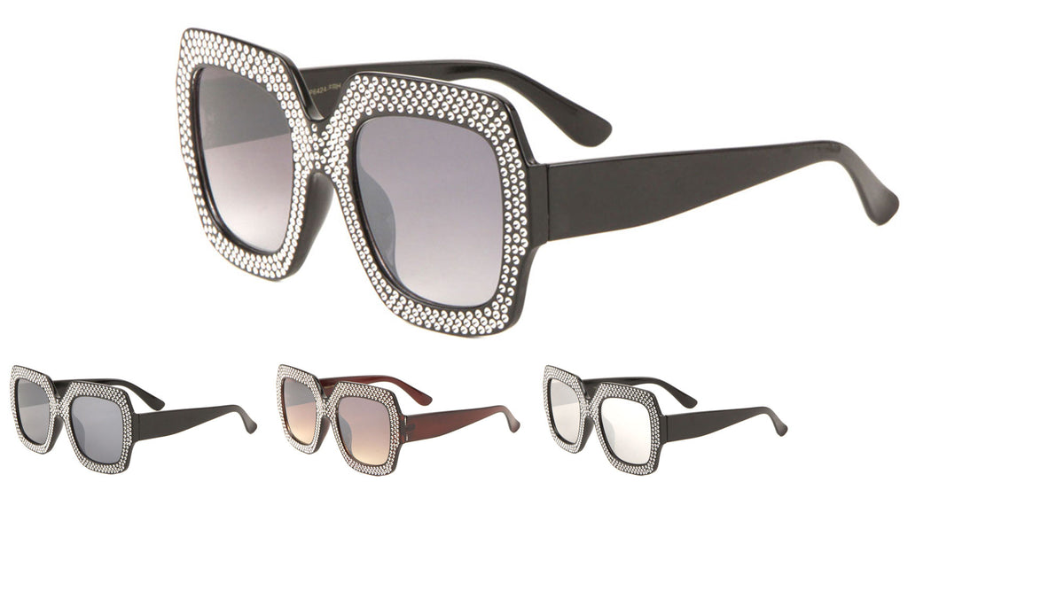 Fake Rhinestone Butterfly Fashion Wholesale Sunglasses
